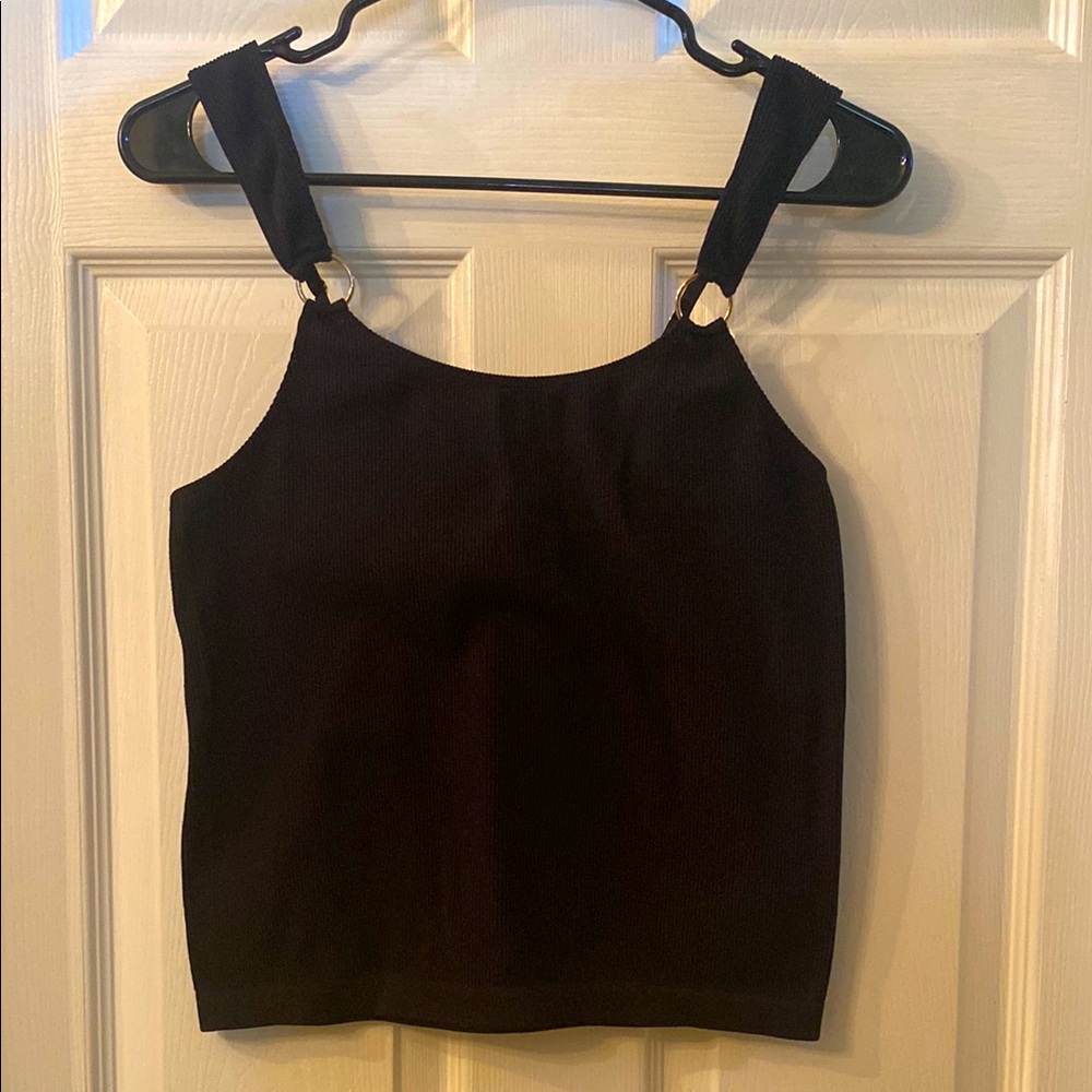Eye Candy Black Fitted Crop Top Camisole